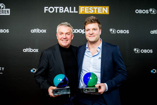 Kåre Ingebrigtsen of Rosenborg and Aasmund Bjørkan of