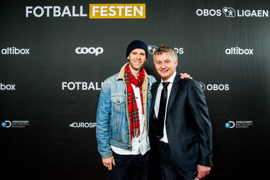 Lars Vaular, Norwegian artist, and Ole Gunnar Solskjær,