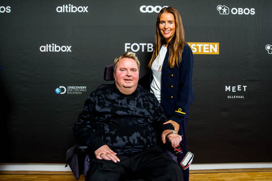 Dagfinn Enerly and his wife Mona pose for a portrait
