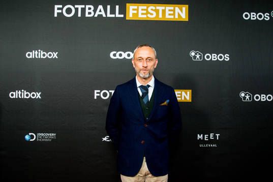 Lars Bohinen, head coach of Sandefjord, poses for a portrait