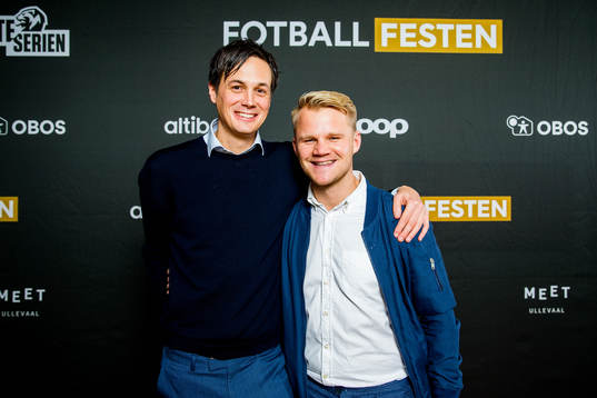 Øyvind Brenne, of VG, and Jonas Bergh-Johnsen, of
