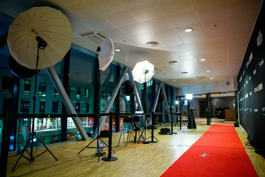 General view of the red carpet