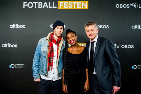 Lars Vaular, Myra and Ole Gunnar Solskjær, head coach of