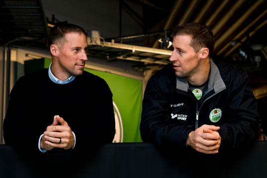 Rögles tränare Cam Abbott och sportchef Chris Abbott