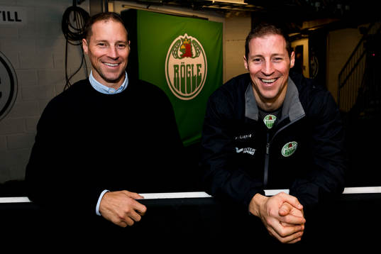 Rögles sportchef Chris Abbott och tränare Cam Abbott
