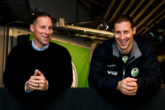 Rögles sportchef Chris Abbott och tränare Cam Abbott