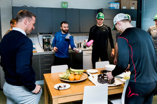 Rögles Jack Connolly, Ted Brithén, sportchef Chris Abbott