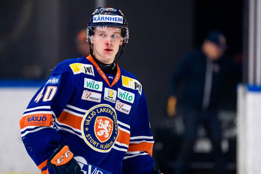 Växjös Elias Pettersson blöder