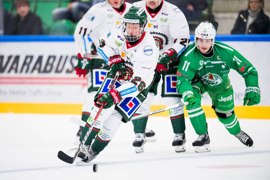 Frölundas Rasmus Dahlin och Rögles Bryan Lerg