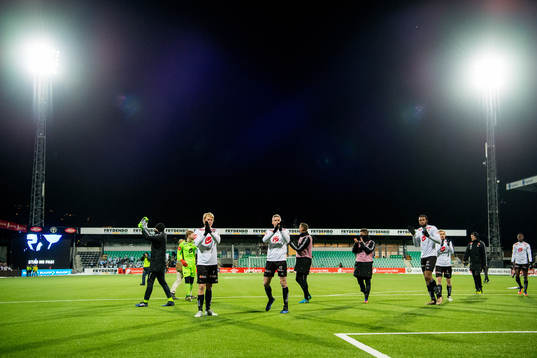 Eirik Schulze, Kjetil Wæhler and Reiss Greenidge of Sogndal