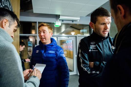 Svein Maalen, head coach of Ranheim, and Eirik Bakke, head