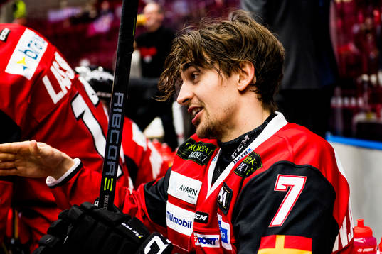 Malmö Redhawks Nils Andersson på bänken