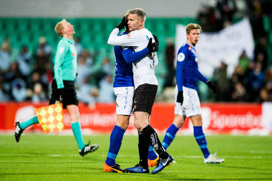 Øyvind Storflor of Ranheim and Kjetil Wæhler of Sogndal