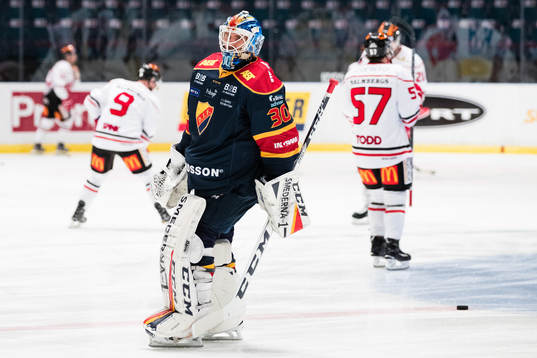 Djurgårdens målvakt Joacim Eriksson och övriga spelare