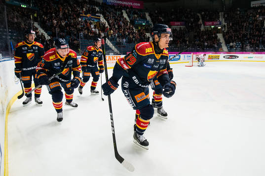 Djurgårdens Rene Bourque jublar
