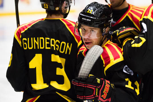 Brynäs Kevin Clark jublar