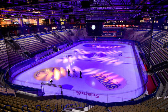 Generell interiör vy från Vida arena före