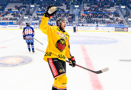 Luleås Robin Kovacs jublar