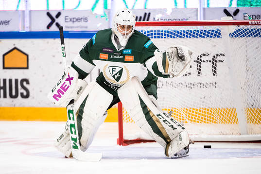 Färjestads målvakt Adam Werner
