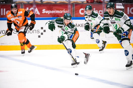 Färjestads Per Åslund, Niklas Fogström, Sebastian Erixon