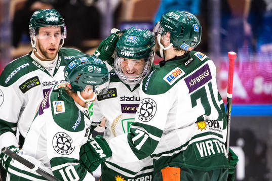 Färjestads Marcus Nilsson, Niklas Fogström Jesse Virtanen