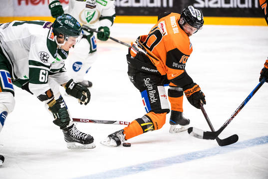 Färjestads Johan Ryno  och Karlskronas Mattias Guter