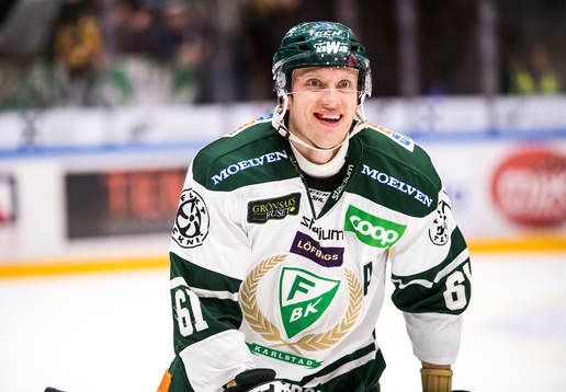 Färjestads Johan Ryno jublar