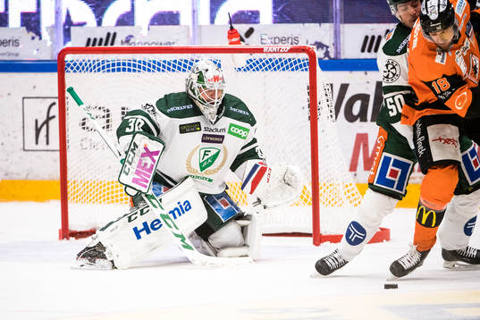 Färjestads målvakt Lars Haugen