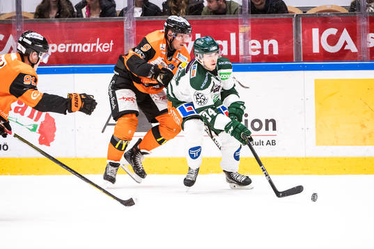 Karlskronas Morten Madsen  och Färjestads Michael Lindqvist