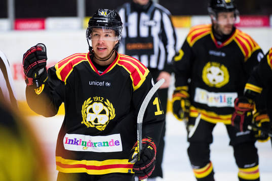 Brynäs Kevin Clark jublar