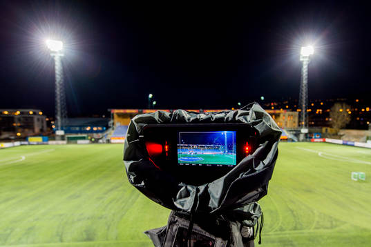 A TV camera at Extra Arena