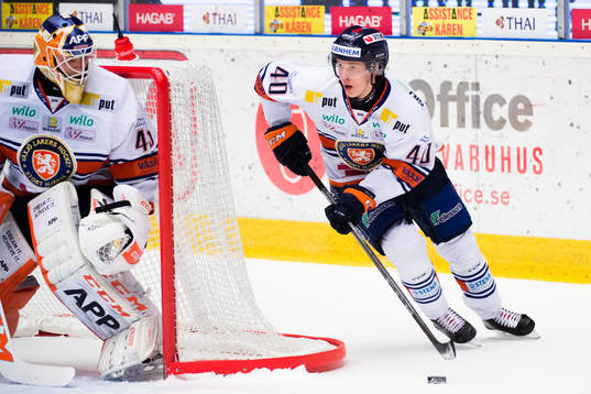 Växjös målvakt Viktor Andrén och Elias Pettersson