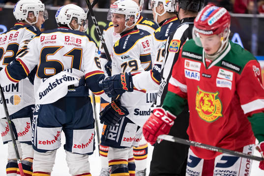 Djurgårdens Linus Hultström och Markus Ljungh och Patrik
