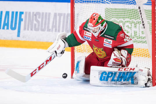 Moras målvakt Christian Engstrand  i ishockeymatchen i SHL