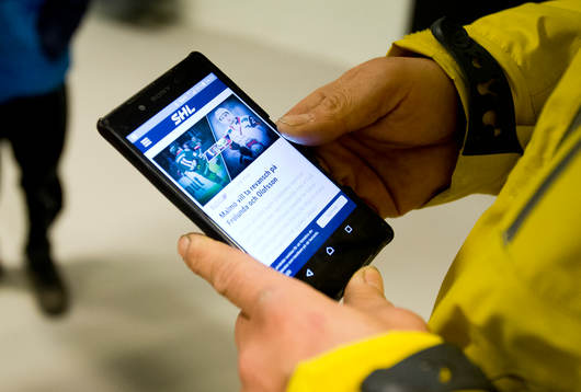 s hemsida i mobilen