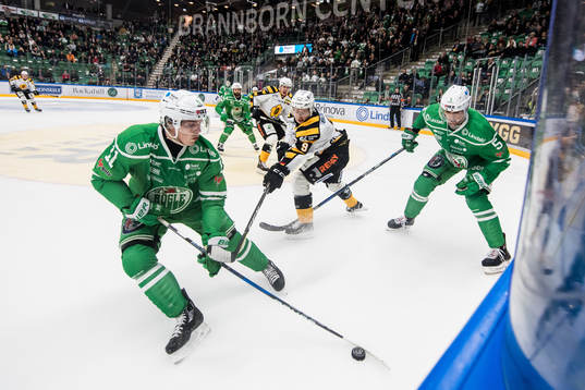 Rögles Bryan Lerg och Alen Bibic mot Skellefteås Tim