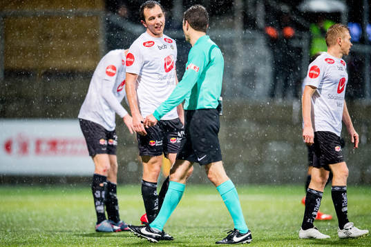 Even Hovland of Sogndal reacts
