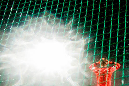 Goalkeeper Mathias Dyngeland of Sogndal looks dejected