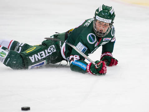 Frölundas Rasmus Dahlin liggande