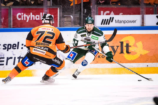 Färjestads Rasmus Asplund  och Karlskronas Joachim Rohdin