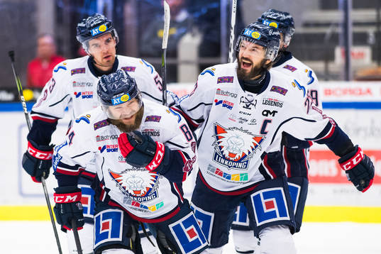Linköpings Jimmy Andersson och Niklas Persson jublar