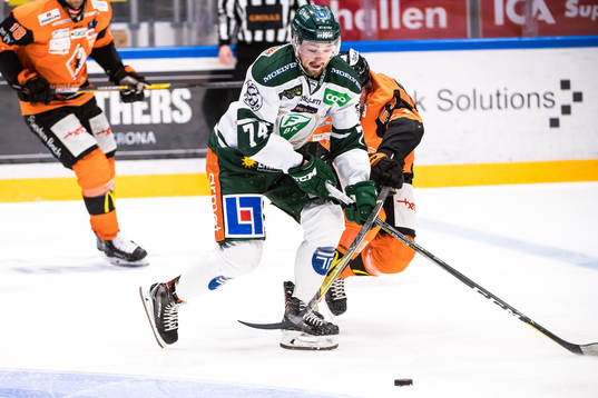 Färjestads Rasmus Asplund  och Karlskronas Henrik Nilsson