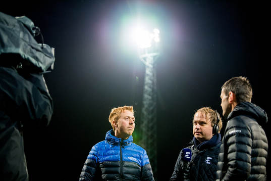 Svein Maalen, head coach of Ranheim, Petter Bø Tosterud,