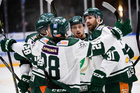 Färjestads Michael Lindqvist jublar