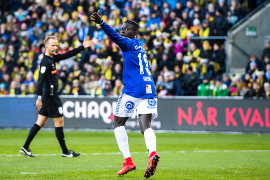 Krepin Diatta of Sarpsborg 08 reacts
