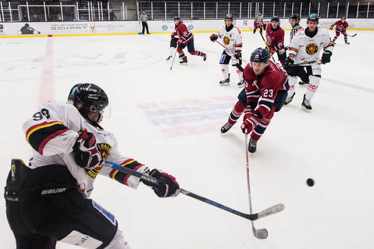 Helsingborgs Jesper Lönnberg och Dalens Kevin Karlsson