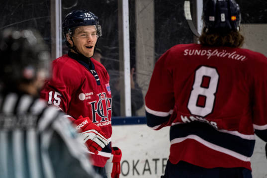 Helsingborgs Kevin Eriksson jublar