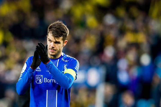 Joachim Thomassen of Sarpsborg 08 looks dejected losing the