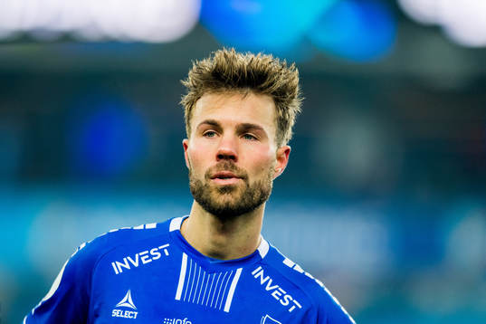 Patrick Mortensen of Sarpsborg 08 looks dejected losing the