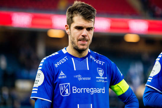 Joachim Thomassen of Sarpsborg 08 looks dejected losing the